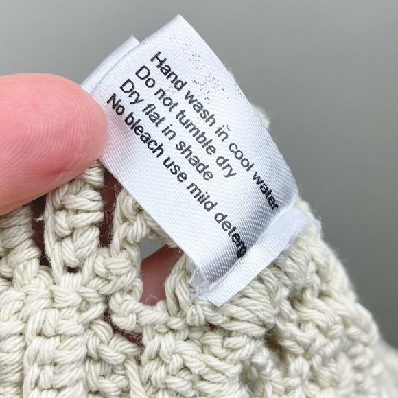 Andi Bagus Women's M/L Lotus Hi Pant Cream High-Waister Crochet Bikini Bottom - Picture 14 of 16